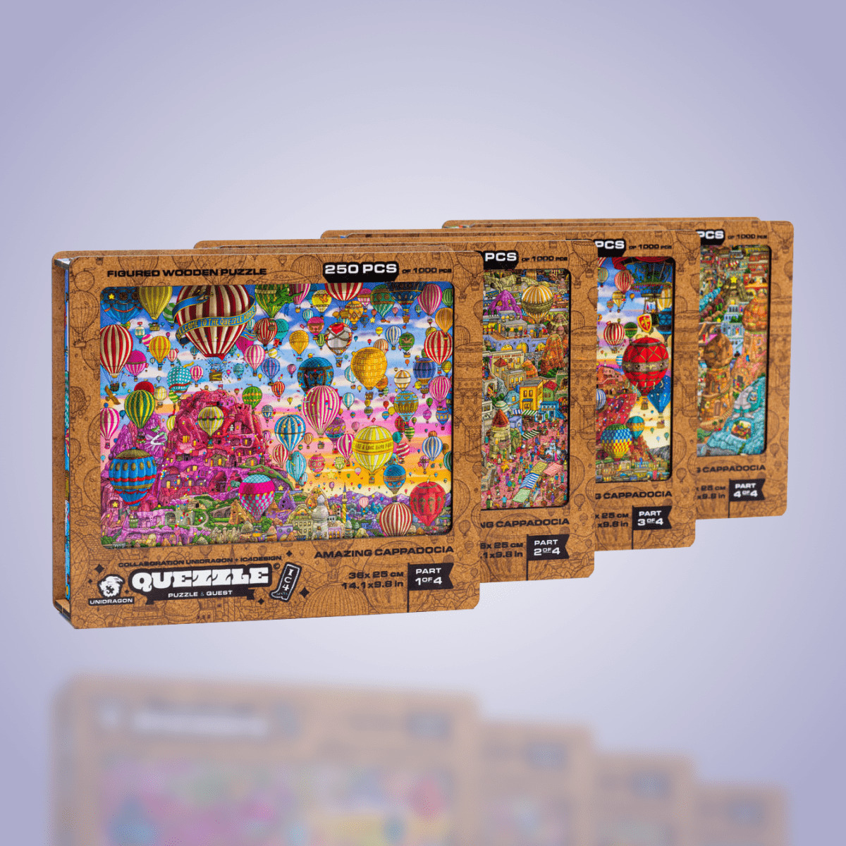 

Wooden Puzzle Unidragon QUEZZLE Amazing Cappadocia, Full Pack (Part 1-4) - ,